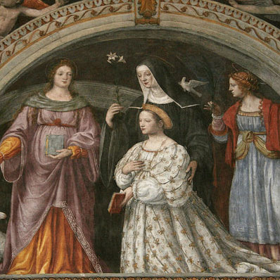 サンマウリッツィオ教会フレスコ画女性