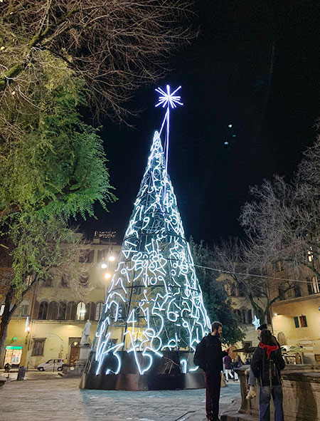 フィレンツェのクリスマスツリー