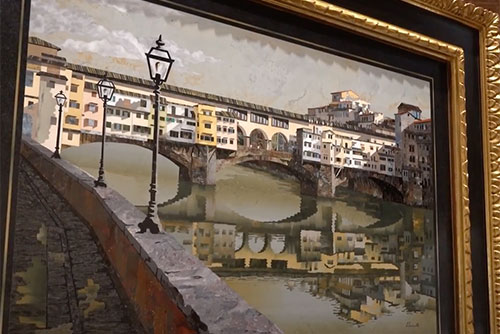 フィレンツェ風モザイク工房訪問【フィレンツェの空の下で